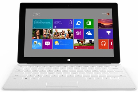 Microsoft Surface – s bílou klávesnicí
